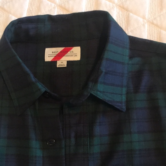 Duluth Trading Co. - Best Made Cotton Wool Blend Blackwatch Plaid Shirt - Picture 4 of 11
